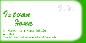 istvan homa business card